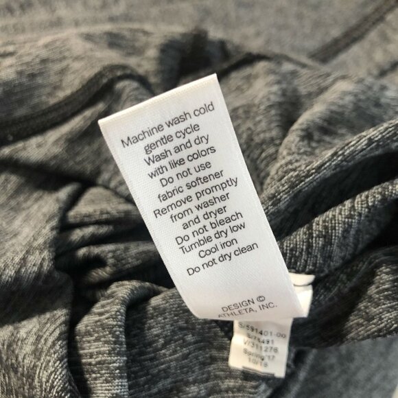 Athleta Spacedye Cropped Leggings XS Gray Criss Cross Workout‎ Running AT-704 - Picture 10 of 11